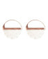 ფოტო #1 პროდუქტის HAND CARVED MOTHER OF PEARL ROSE HOOP EARRINGS