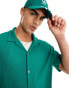 ASOS DESIGN oversized button up polo shirt in green Antikgrün, S - Chest 38 - фото #2