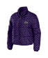 Women's Purple Baltimore Ravens Puffer Full-Zip Jacket