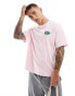 Jack & Jones oversized t-shirt with questions back print in pink