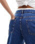 Фото #4 товара ASOS DESIGN wide leg dad jeans in mid blue