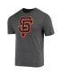 Фото #3 товара Men's Charcoal San Francisco Giants Weathered Official Logo Tri-Blend T-shirt