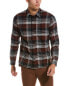 Фото #1 товара Vince Cedarwood Plaid Shirt Men's Black S