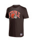 ფოტო #3 პროდუქტის Men's NFL X Staple Black Cleveland Browns Lockup Logo Short Sleeve T-shirt