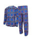 ფოტო #1 პროდუქტის Men's Royal Chicago Cubs Knit Ugly Sweater Long Sleeve Top and Pants Set