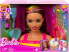 Lalka Barbie Mattel Głowa do stylizacji Neonowa tęcza Brązowe włosy + akcesoria Color Reveal HMD80