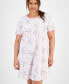 ფოტო #2 პროდუქტის Plus Size Floral Short-Sleeve Sleep Shirt, Created for Macy's