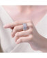 ფოტო #5 პროდუქტის RA White Gold Plated Clear Cubic Zirconia Marquise Cluster Ring