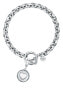 Romantic steel bracelet with Drops SCZ1187 pendants