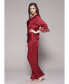 ფოტო #3 პროდუქტის Women's 22 Momme Laced Silk Pajama Set