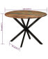 Фото #3 товара Dining Table Ã˜43.3"x30.7" Solid Wood Reclaimed and Steel
