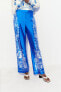 Satin print trousers