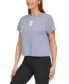 Women's Cotton Crewneck Puff-Logo Cropped T-Shirt