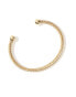 Фото #2 товара ASOS DESIGN 14k gold plated cuff bracelet with twist and ball detail