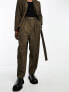 Фото #10 товара ASOS DESIGN balloon fit suit trousers in tonal stripe