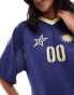 COLLUSION airtex oversized football style t-shirt