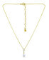 ფოტო #1 პროდუქტის White Cultured Pearl and Cubic Zirconia Pendant Necklace