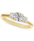 ფოტო #1 პროდუქტის Diamond Three Stone Diamond Engagement Ring (3/4 ct. t.w.) in 14k White or Yellow Gold