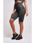 Women's Neva Recycled Leopard High Waisted Cycling Short - Grey