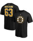 Фото #1 товара Men's Brad Marchand Boston Bruins Team Authentic Stack Name and Number T-Shirt