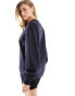 Threadbare Ski embroidered sweater in navy