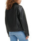 Фото #2 товара Women's Retro Faux-Leather Bomber Jacket