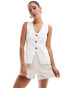 Фото #1 товара Threadbare knitted waistcoat in white