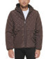 Фото #8 товара Men's Diamond Quilted Hooded Jacket