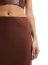 Фото #9 товара Y.A.S satin maxi skirt in rich chocolate brown