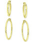 Фото #8 товара 2-Pc. Set Textured Small Hoop Earrings, Created for Macy's