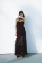 Фото #11 товара Платье из полупрозрачной ткани без бретелей ZARA