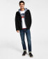 ფოტო #3 პროდუქტის Men’s Sherpa Lined Two Pocket Hooded Trucker Jacket