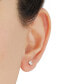 ფოტო #3 პროდუქტის 2-Pc. Set Cubic Zirconia Stud & Crimped Hoop Earrings in 10k Gold