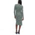 Фото #5 товара Women's Long Sleeve Midi Arrow Geo Green Wrap Dress - DVF