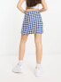 River Island boucle dogtooth print skirt co-ord in blue