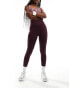 ASOS 4505 Icon bum sculpt gym legging in burgundy Красный, 34 - фото #6