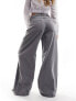 Фото #3 товара ASOS DESIGN premium wide leg jean with soft pleats in grey