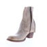 Bed Stu Iris F393015 Womens Gray Leather Slip On Ankle & Booties Boots