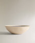 Stoneware bowl with rim