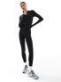 Фото #1 товара Missyempire seamless zip detail unitard jumpsuit in black