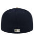 Фото #3 товара Men's Navy New York Yankees Canvas A-Frame 59FIFTY Fitted Hat