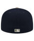 ფოტო #3 პროდუქტის Men's Navy New York Yankees Canvas A-Frame 59FIFTY Fitted Hat