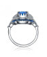 ფოტო #3 პროდუქტის Sterling Silver Radiant and Baguette Cubic Zirconia Coctail Ring