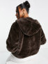 Фото #3 товара ellesse coffee pack faux fur hoodie in brown