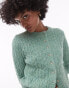 Фото #4 товара Topshop knitted cable micro cardi in mint