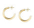 Minimalist gold-plated earrings circles Creole SAUP11