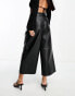 French Connection PU trousers in black