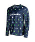 Фото #3 товара Men's College Navy Seattle Seahawks Holiday Repeat Long Sleeve T-shirt