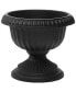 Фото #1 товара 39128 Outdoor Grecian Urn Flower Planter Black 12in pack of 1