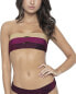 PQ Swim 286147 Women's Garnet Color Block Bandeau Bikini Top Garnet , Size D